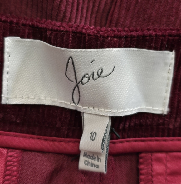 Joie Marcena Cropped Corduroy Pants in blackberry. - Picture 9 of 10